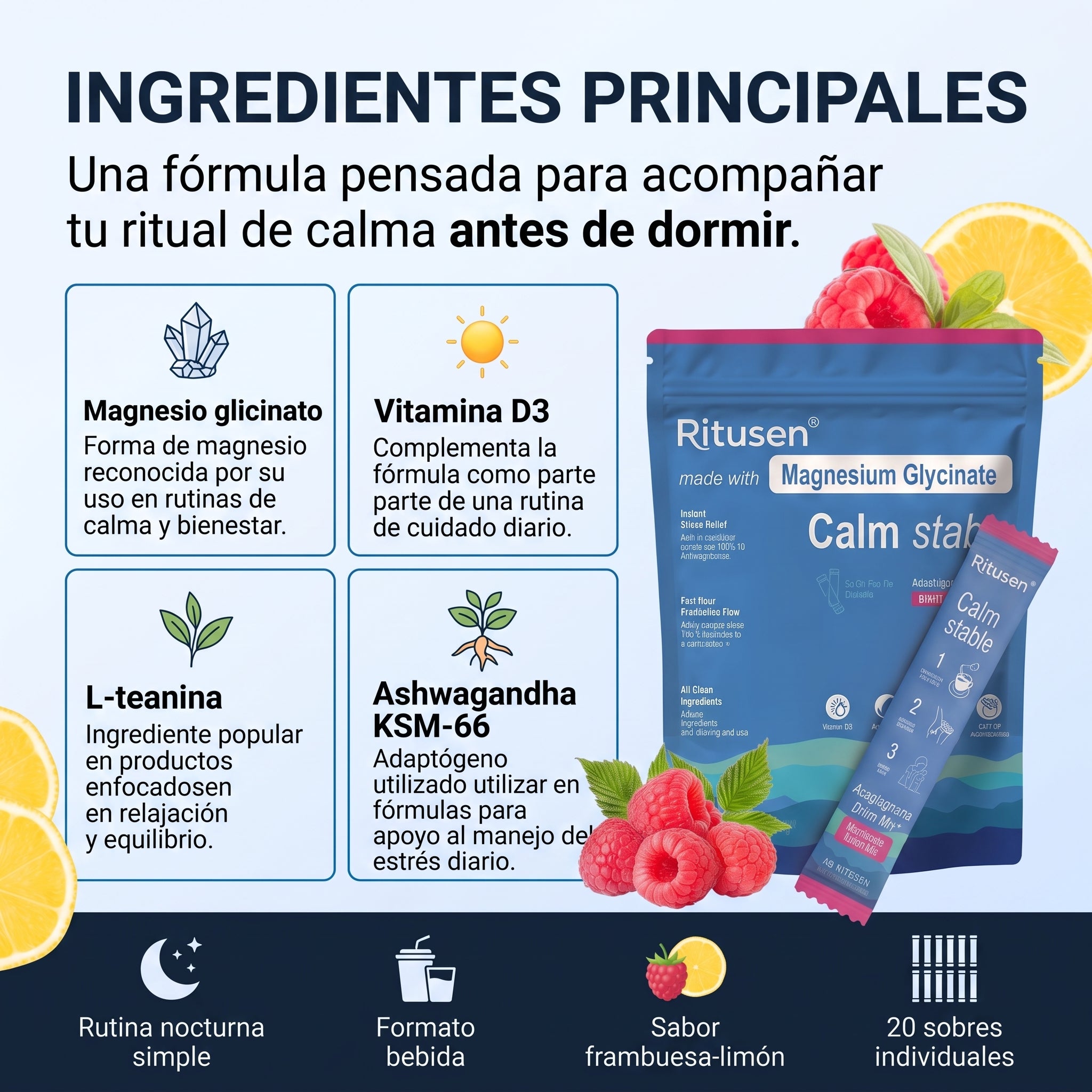 Ritusen Living: Magnesio Ritual Nocturno, Tu rutina de calma antes de dormir